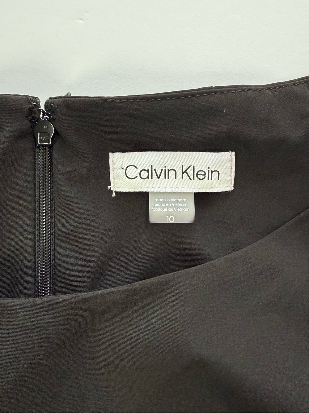 Calvin Klein Dress Womens 10 Black Fit & Flare Flutter Sleeve Belted Pockets NWT - Picture 4 of 9
